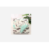 O.T. Trends Babydeken Ledikant Baby Omslagdoek - Zacht gevoerd - 100 x 75 Centimeter Wit met dieren patroon 1+1 gratis